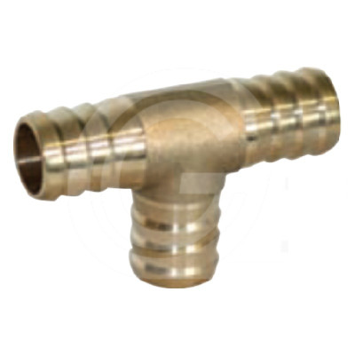 Brass T-piece Hose connector 90°, heavy duty 19 mm